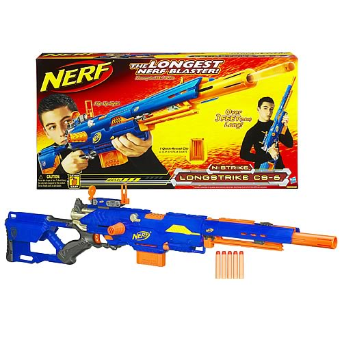  Nerf N-Strike Longstrike CS-6 Dart Blaster(Discontinued by  manufacturer) : Toys & Games