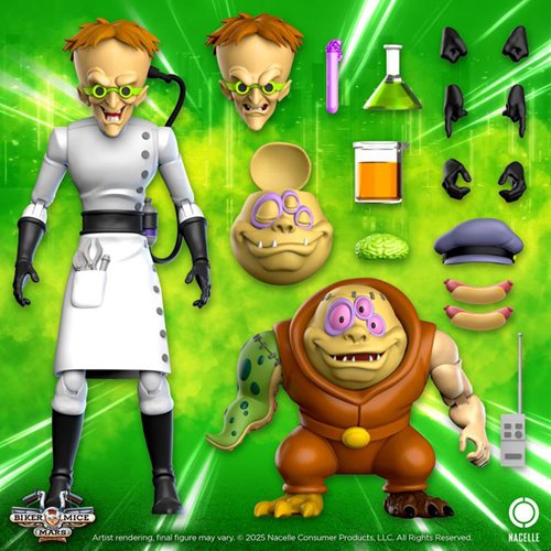 Biker Mice from Mars Wave 2 Dr. Karbunkle and Fred The Mutant 7-Inch Scale Action Figures