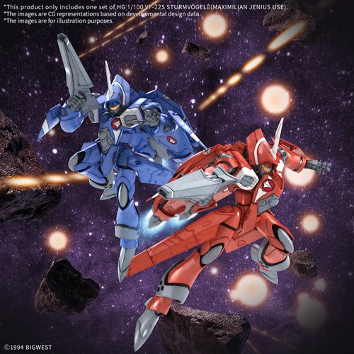 Macross 7 Vf-22S Sturmvogel II Maximilian Jenius Use High Grade 1:100 Scale Model Kit