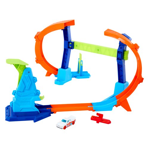 Hot Wheels Stunt Tracks Corkscrew Jump Champion Track Set