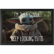 Star Wars: The Mandalorian Keep Looking Cute Framed Art Print