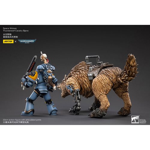 Joy Toy Warhammer 40,000 Space Wolves Thunderwolf Calvary Bjane 1:18 Scale Action Figure Set