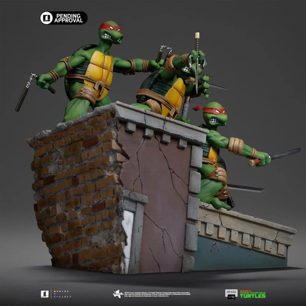 Figurine TMNT Michelangelo 1988 - Playmates - 1ère édition Tortues Ninja