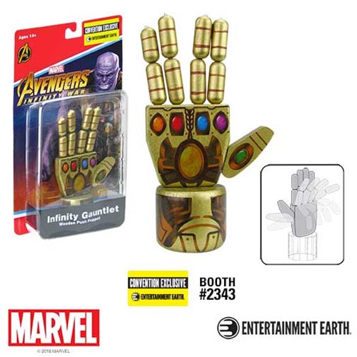 Avengers: Infinity War Infinity Gauntlet Wooden Push Puppet - Convention Exclusive