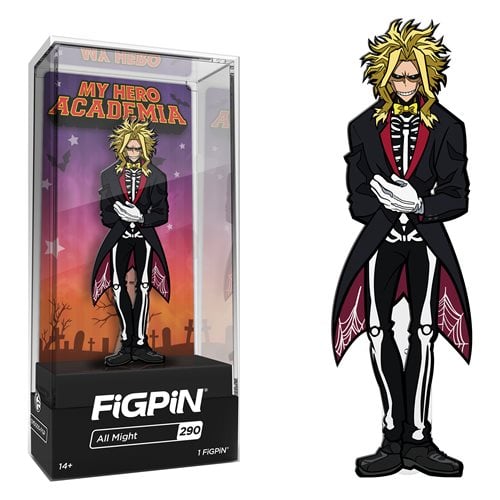 My Hero Academia All Might Halloween Costume FiGPiN Enamel Pin - Entertainment Earth Exclusive