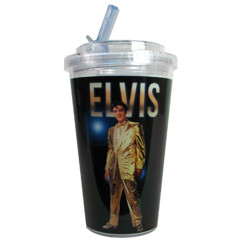 Spoontiques Elvis Presley Dishwasher Safe Ceramic Travel Mug 18 oz NEW