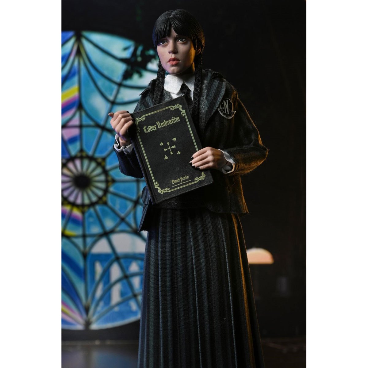 NECA Toony Terrors Figura Mercoledì Addams 12,7 Cm Con Abito Classico E Accessorio Thing #24100 - 2