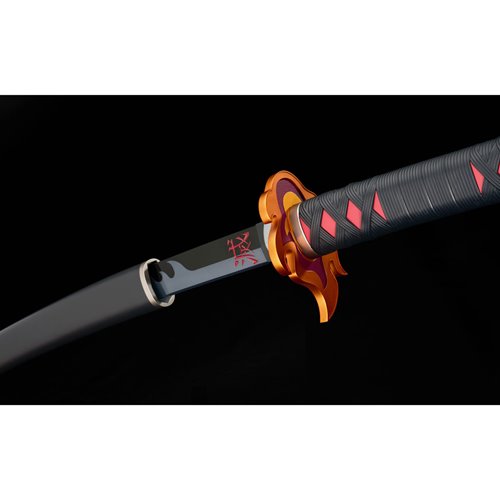 Demon Slayer Nichirin Sword Tanjiro Kamado Kyojuro Rengoku's Sword Guard Version Proplica Prop Repli