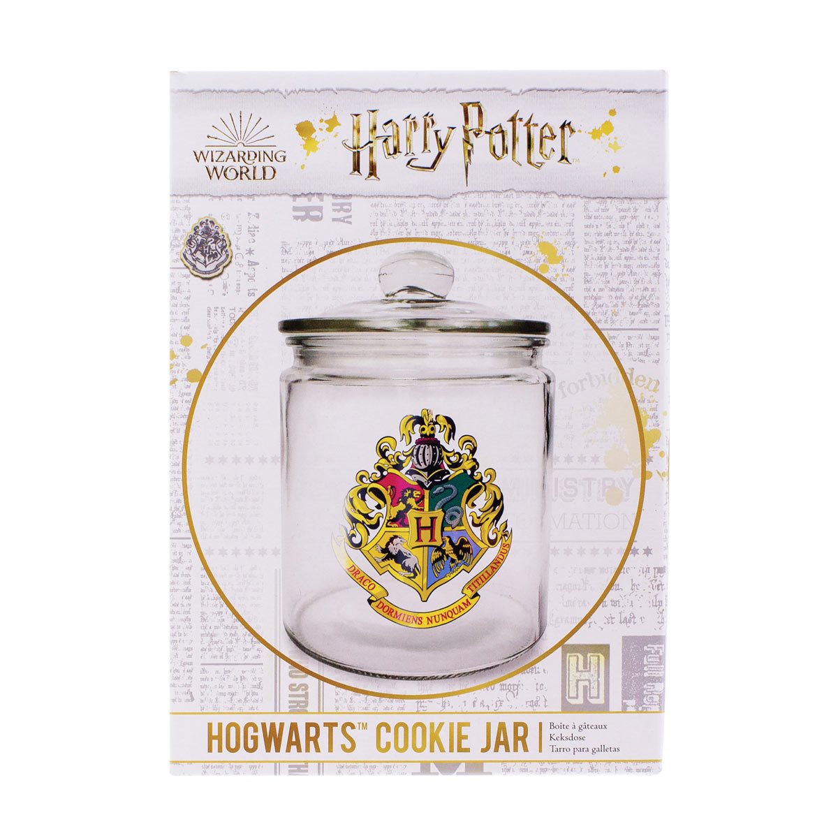 Harry Potter Hogwarts Glass Cookie Jar - Entertainment Earth