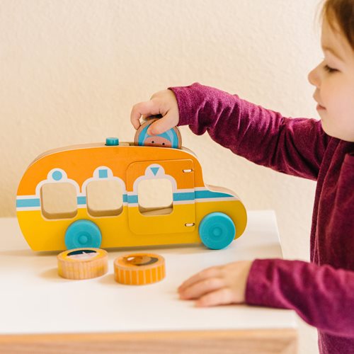 GO TOTs Wooden Roll and Ride Bus
