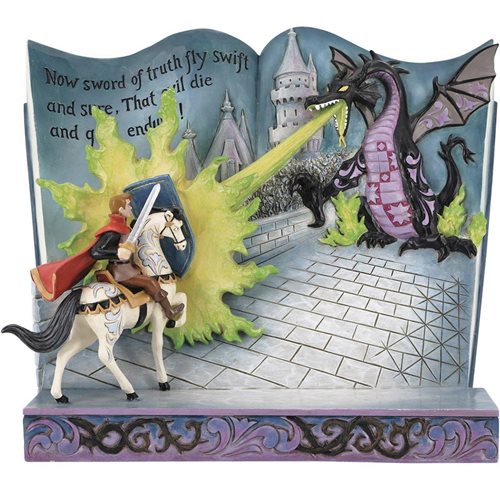 Disney Traditions Sleeping Beauty Prince Phillip and Maleficent Battle Statue