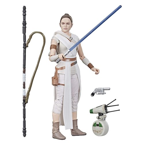 SW The Black Series Rey and D-0 Figure, Not Mint