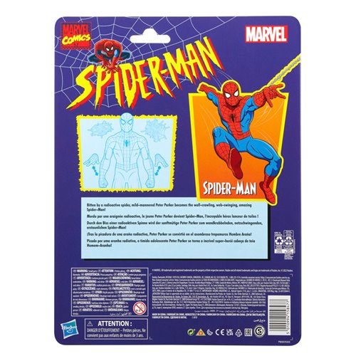 Spider-Man Retro Marvel Legends Cel Shaded Spider-Man 6-Inch Action Figure