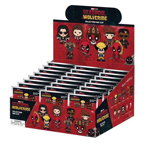 Deadpool and Wolverine 3D Foam Bag Clip Random 6-Pack