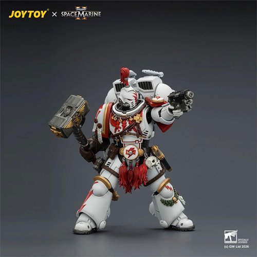 Joy Toy Warhammer 40,000 Space Marine Game Edition White Scars Assault Intercessor Champion 1:18 Sca