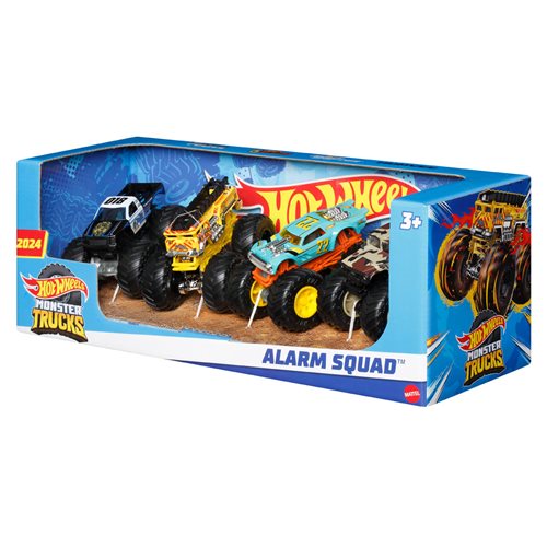 Hot Wheels Monster Trucks Alarm Squad 1:64 Scale Vehicle 4-Pack