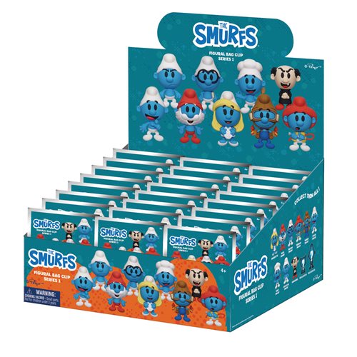 The Smurfs 3D Foam Bag Clip Random 6-Pack