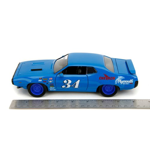 Bigtime Muscle 1972 Plymouth GTX Glossy Blue 1:24 Scale Die-Cast Metal Vehicle