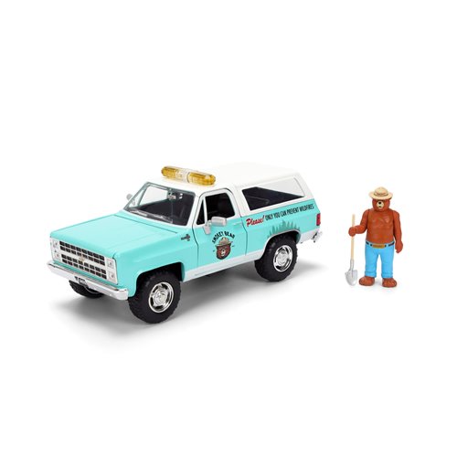 Hollywood Rides Smokey Bear 1980 Chevrolet Blazer 1:24 Scale Die-Cast Metal Vehicle with Smokey Bear
