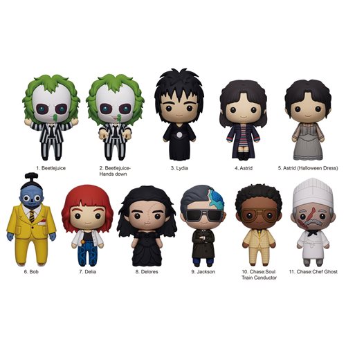 Beetlejuice 2 3D Foam Bag Clip Random 6-Pack