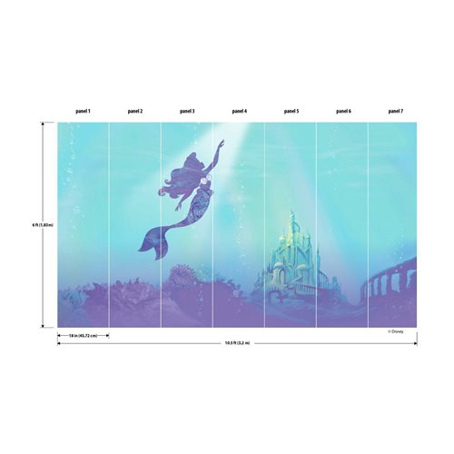 The Little Mermaid Under the Sea Peel and Stick Wall Mural