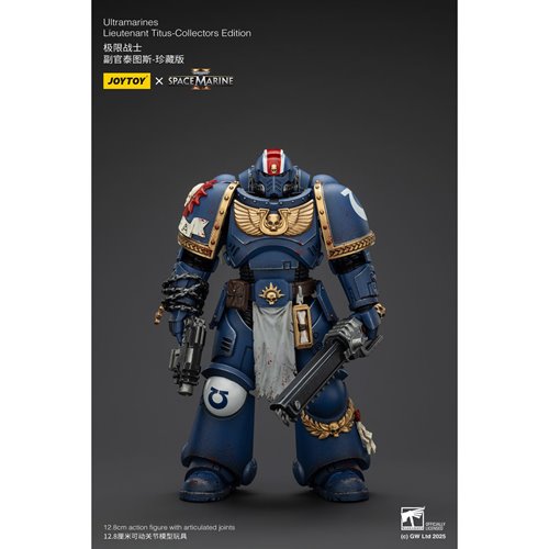 Joy Toy Warhammer Space Marine II Ultramarines Lieutenant Titus Collectors Edition 1:18 Scale Action