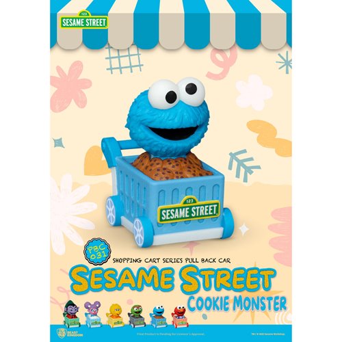 Sesame Street Shopping Cart Pull Back Car Series PBC-031 Vehicle Blind Box Case of 6