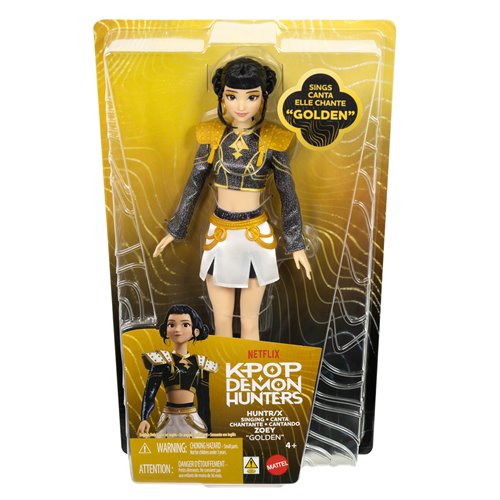 Kpop Demon Hunters Huntr/x Zoey Golden Singing Doll