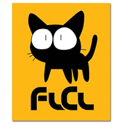 FLCL Takkun Cat Yellow Polyester Throw Blanket