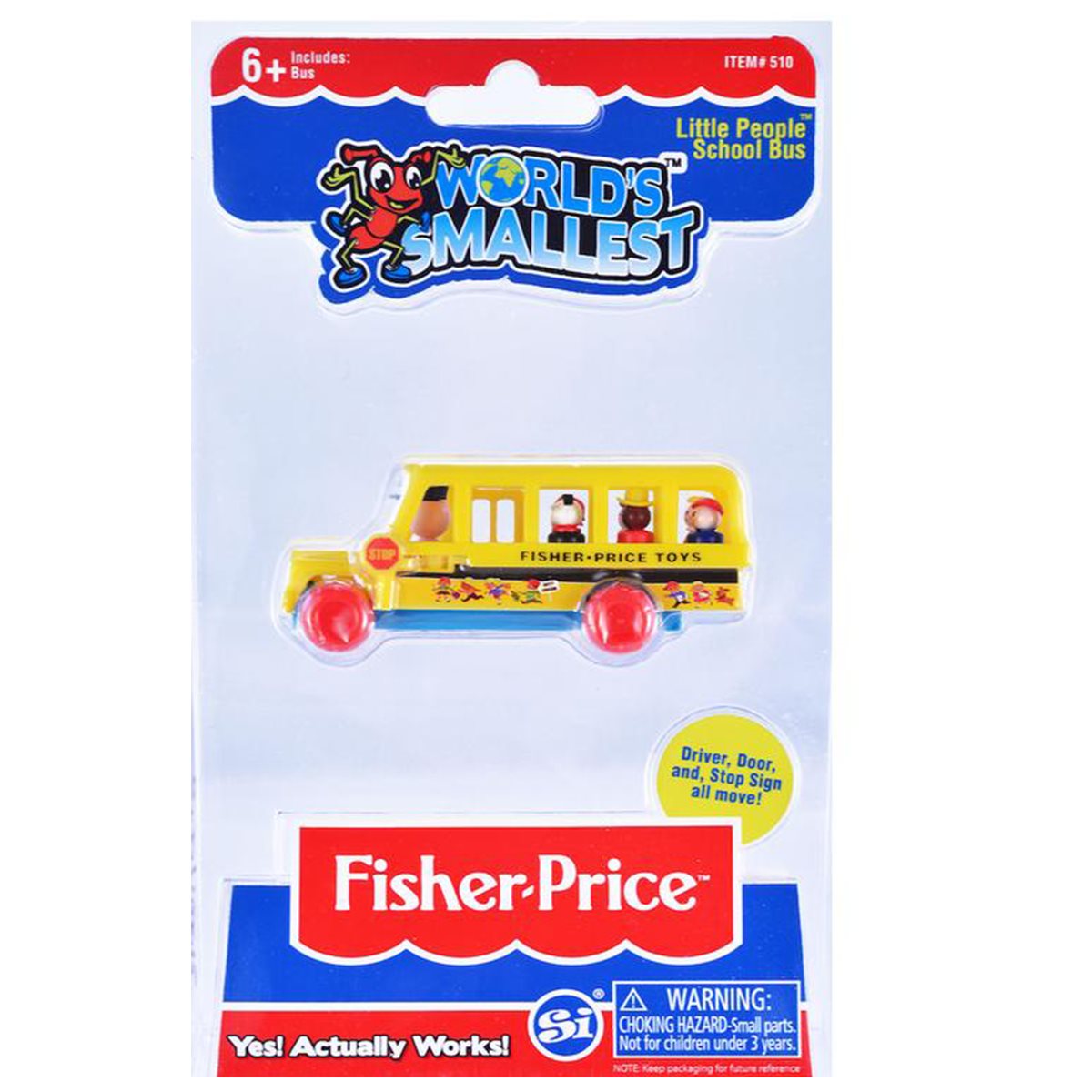 New Toy Choking Hazard World's Smallest Fisher Price Bus Toy 