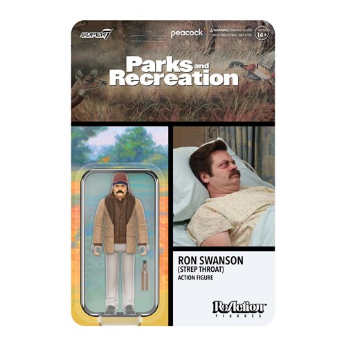 Parks and Recreation Ron Swanson (Strep Throat) 3 3/4-Inch ReAction Figure