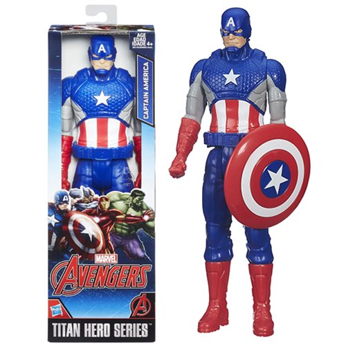 Poseable Figurine 12" Large Captain America Action Figure Avengers Series 