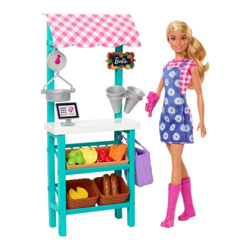 Barbie Farmers Market Playset with Blonde Doll