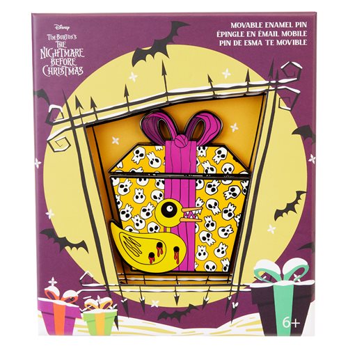 The Nightmare Before Christmas Scary Teddy Present Glow-in-the-Dark 3-Inch Enamel Pin