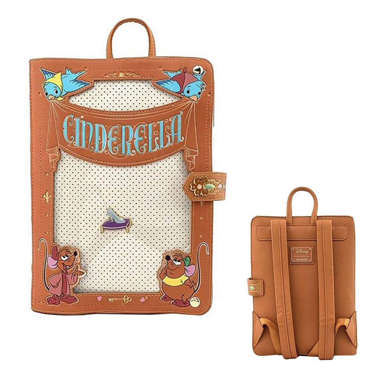 pistón teatro Se infla Disney Cinderella Book Pin Collector Backpack