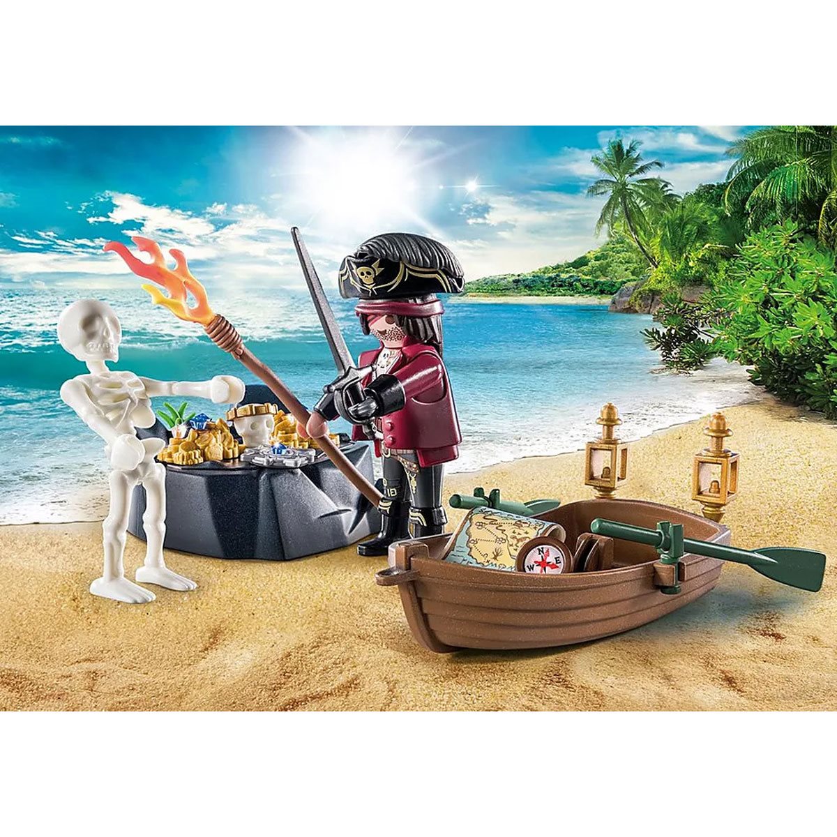 lur Nathaniel Ward manifestation Playmobil 71254 Starter Pack Pirate with Rowboat