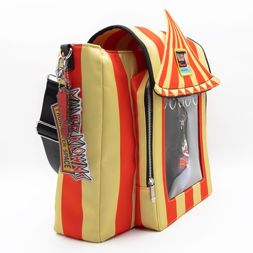 Killer Klowns From Outer Space Padded Pin Trading Tent Crossbody Bag with Bag Charm