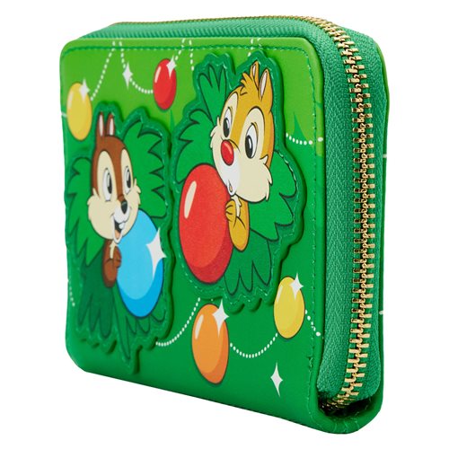 Chip and Dale Ornaments Zip-Around Wallet