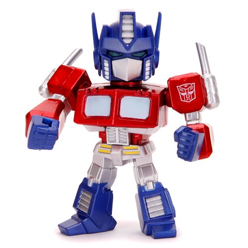 Transformers G1 Optimus Prime Deluxe 4-Inch MetalFigs Figure with Light