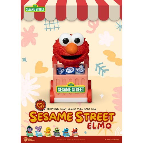 Sesame Street Shopping Cart Pull Back Car Series PBC-031 Vehicle Blind Box Case of 6