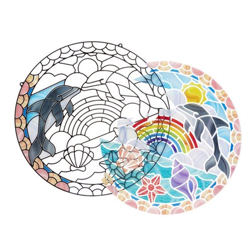Melissa & Doug Stained Glass Made Easy Dolphins