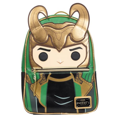 Avengers Loki with Scepter Pop! by Loungefly Mini-Backpack - Entertainment Earth Exclusive