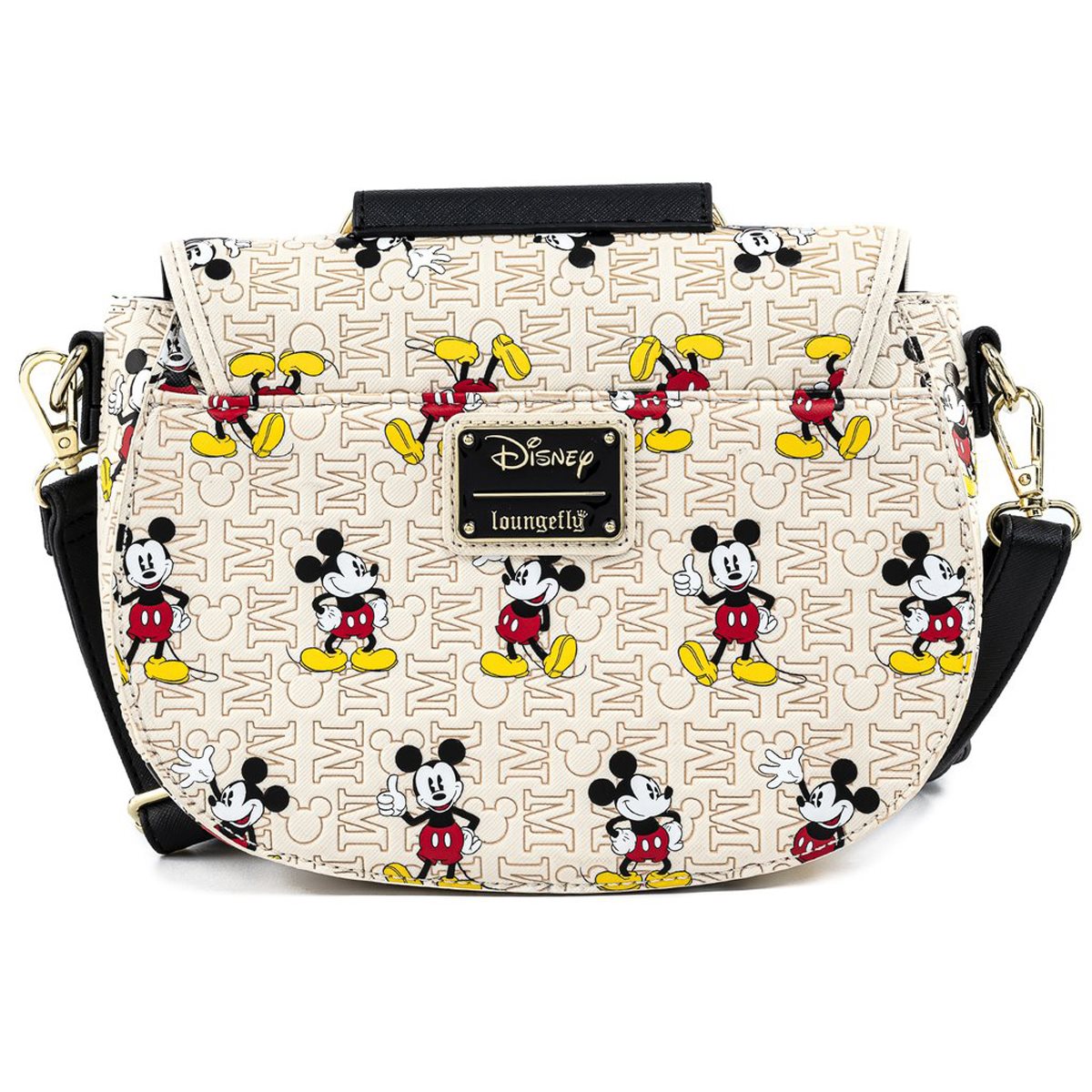 Buckle-Down Disney Mickey Mouse Action Poses Confetti Collage Crossbody