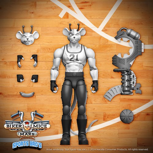 Biker Mice from Mars Sports Bros Slam Dunk Vinnie Black and White Action Figure - Previews Exclusive