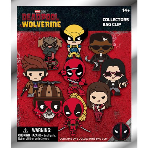 Deadpool and Wolverine 3D Foam Bag Clip Display Case of 24
