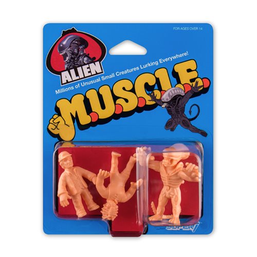 Alien M.U.S.C.L.E. Pack C Mini-Figures - Kane with Facehugger, Alien, Brett