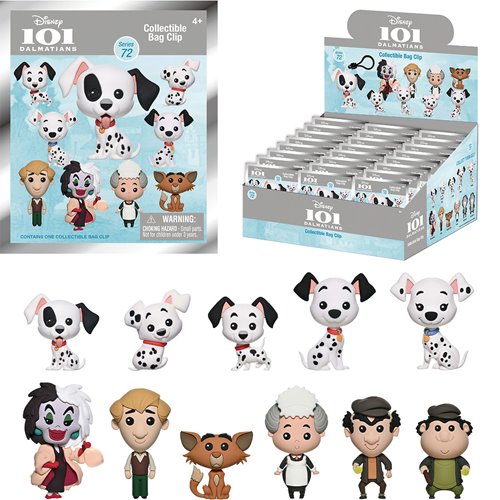 101 Dalmatians Series 72 3D Foam Bag Clip Display Case of 24