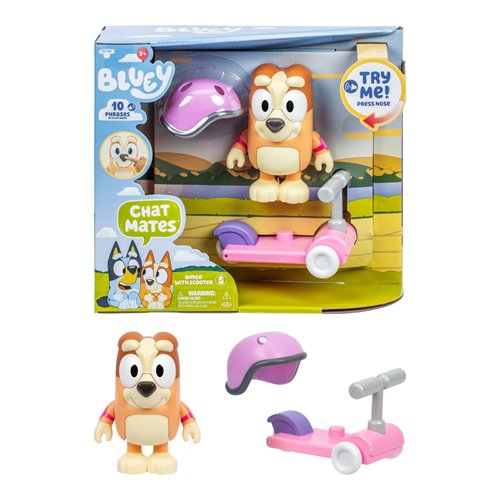 Bluey Chat Mates Bingo and Scooter Figure