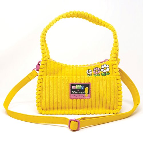Miffy Corduroy Bagette Crossbody Bag with Bag Charm