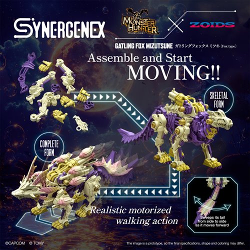 Zoids x Monster Hunter Gatling Fox Mizutsune Synergenex Series 1